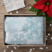 Teal Winter Ice Snowflake Pattern Tissue Paper Tissuepapier