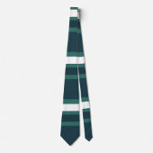 Teal Wit Blauwe Rut Buffalo Plaid Patroon Stropdas (Voorkant)