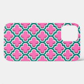 Teal Witte DIY BG Marokkaans Quatrefoil #5DS Case-Mate iPhone Case (Achterkant (horizontaal))