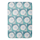 Teal Zeester en Zanddollar Strandstijl Badmat (Voorkant Verticaal)