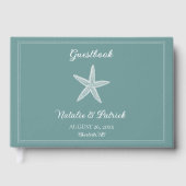 Teal Zeester Huwelijk Gastenboek (Voorkant)