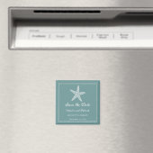Teal Zeester Save the Date-magneet Magneet (Insitu (Vaatwasser))
