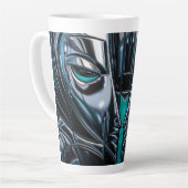 Teal & Zilver Profiel Latte Mok (Linkerhoek)