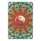 Teal Zonneschijn Goud Yin Yang Mini Klembord (Achterkant)