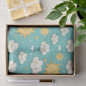 Teal Zonnige Dag  Tissuepapier (Geschenk)