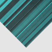 Teal Zwarte Strepen Tissuepapier (Detail)
