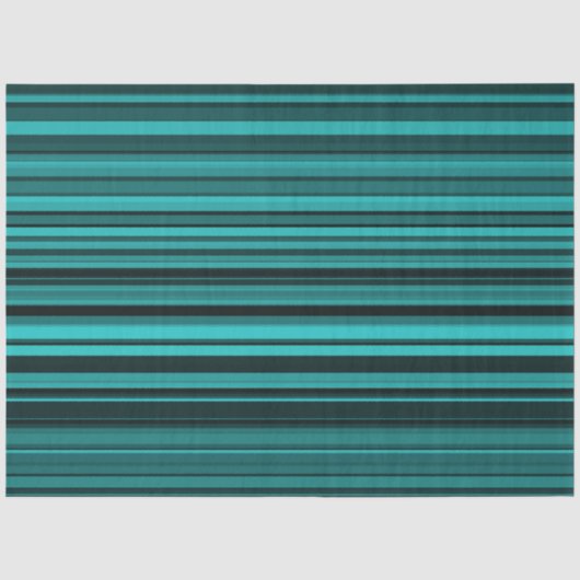 Teal Zwarte Strepen Tissuepapier (Voorkant)
