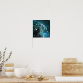 Tealblauwe Aaphoofdnevel Poster (Keuken)