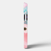 TEALBLAUWE ROZEN, ROZE ANEMONEBLOEMEN MONOGRAM Case-Mate iPhone CASE (Achterkant / Links)