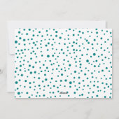 Tealblauwe Vreugde, kerst bloemenkrans foto Feestdagenkaart (Achterkant)