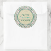 Tealgroen Stippenpatroon Gemaakt Door Labels (Tas)