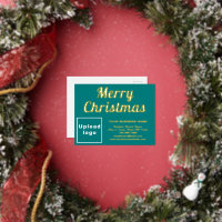 Tealgroene bedrijfsmerk tijdens Kerstmis