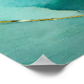 Tealgroene botanische stijl poster (Hoek)