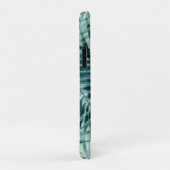 Tealgroene palmbladeren Case-Mate iPhone case (Achterkant/rechts)
