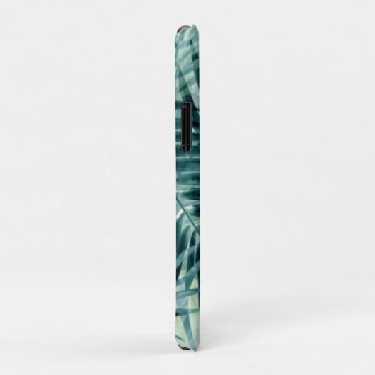 Tealgroene palmbladeren Case-Mate iPhone case (Achterkant/rechts)