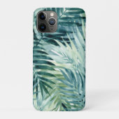 Tealgroene palmbladeren Case-Mate iPhone case (Achterkant)