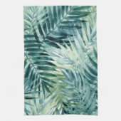 Tealgroene palmbladeren theedoek (Verticaal)