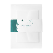Tealgroene verfspatten - Bellyband