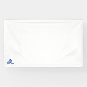 Tealish Blue, Cyaan-Blue decoratieve Vinylbanner Spandoek