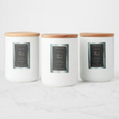 Tealish Metal Sparkle Glitter Lijst Productlabel Voedselcontainer Etiket (Flessen)