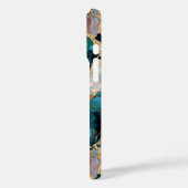 Tealmarmeren telefoonhoesje Goud Abstract Luxe Case-Mate iPhone Case (Achterkant / Links)