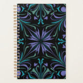 Tealpaarse Abstracte Weekplanner Planner (Voorkant)