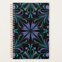 Tealpaarse Abstracte Weekplanner