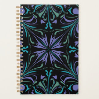 Tealpaarse Abstracte Weekplanner Planner