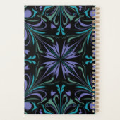 Tealpaarse Abstracte Weekplanner Planner (Achterkant)