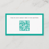Tealrand QR-code professioneel aangepast logo Visitekaartje (Achterkant)