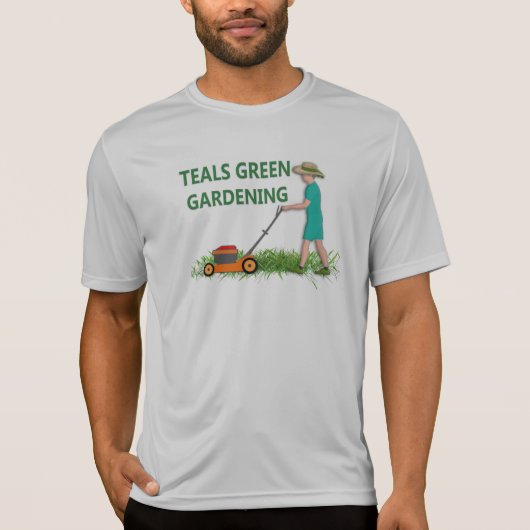 TEALS GROEN GARDENING T-SHIRT (Voorkant)