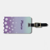 Tealy-Paarse bubels Bagagelabel (Voorkant horizontaal)