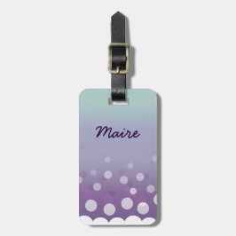 Tealy-Paarse bubels Bagagelabel