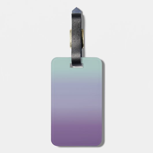 Tealy-Paarse bubels Bagagelabel (Achterkant verticaal)