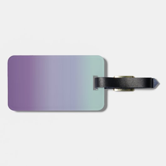 Tealy-Paarse bubels Bagagelabel (Achterkant horizontaal)