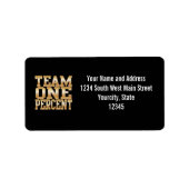 Team 1 procent, rijk etiket (Voorkant)