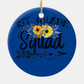 Team 1e klas leraar naar school keramisch ornament (Achterkant)