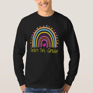 Team 1e klas leraar regenboog terug naar Schoo T-shirt