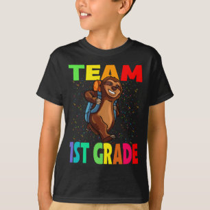 Team 1e klas luiaard terug naar school t-shirt