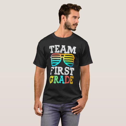 Team 1st Grade Squad First Teacher Student Back To T-shirt (Voorkant volledig)