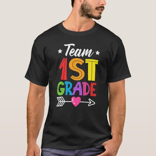 Team 1st Grade Teacher Student Kid Back To School  T-shirt (Voorkant)