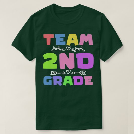 Team 2e graad terug naar school 2e graad leraar t-shirt (Design voorkant)
