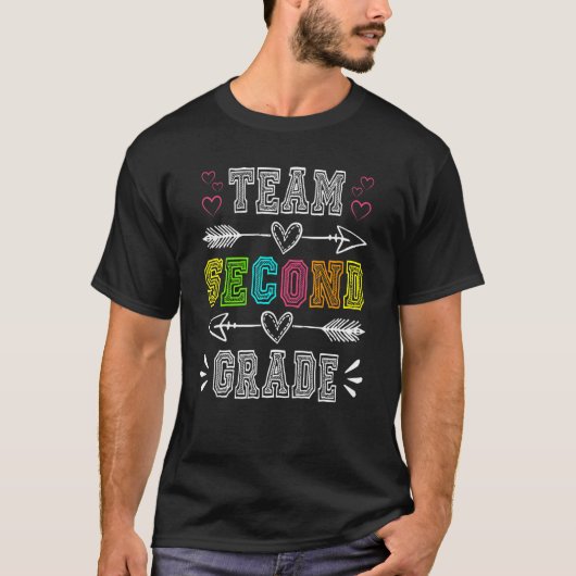 Team 2e graad terug naar school 2e graad t-shirt (Voorkant)