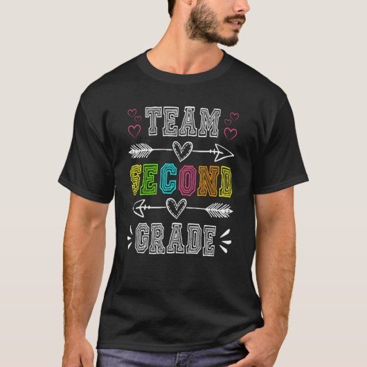 Team 2e graad terug naar school 2e graad t-shirt (Voorkant)