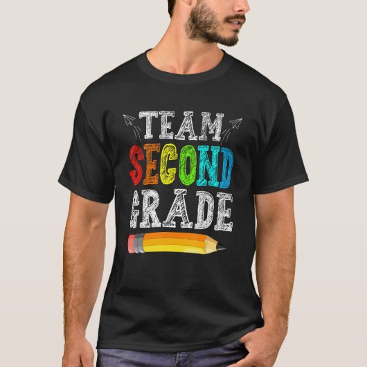 Team 2e graad terug naar school eerste dag van de t-shirt (Voorkant)