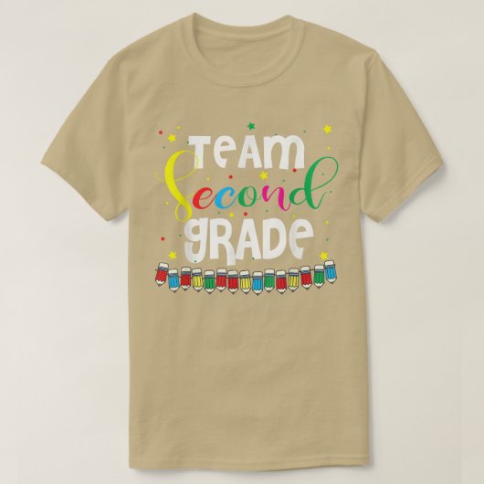 Team 2e graad tweede graad terug naar school T-shi T-shirt (Design voorkant)