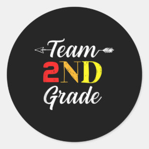 Team 2e klas Cool Teacher Student Terug naar schoo Ronde Sticker