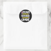 Team 2e klas Fun 2e terug naar school leraar S Ronde Sticker (Tas)