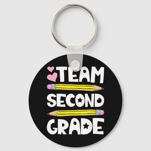 Team 2e klas Fun 2e terug naar school leraar S Sleutelhanger (Voorkant)