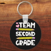 Team 2e klas Fun 2e terug naar school leraar S Sleutelhanger (Voorkant)